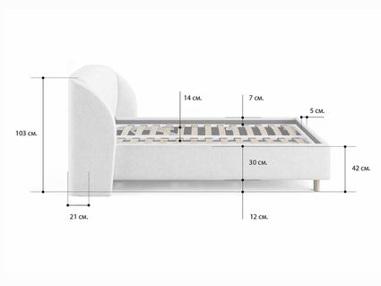 Кровать Сонум Valencia Экокожа Белый