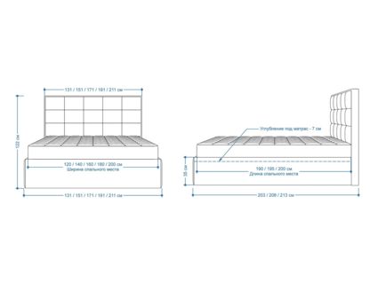 Кровать Lonax Адель велюр Dolly-2 140х200