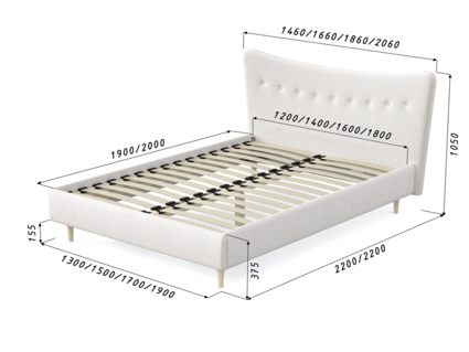 Кровать Арско Финна Микрошеннил Frida 01