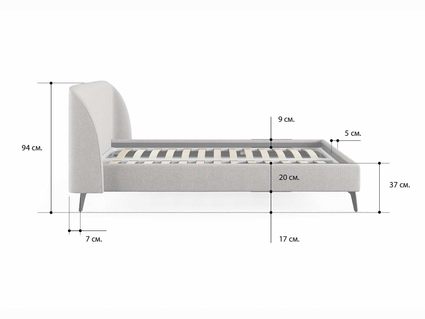 Кровать Сонум Rosa Экокожа Белая 140х190