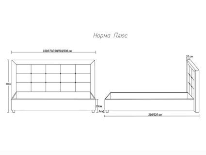 Кровать Димакс Норма + Крем с подъемным механизмом 120х190