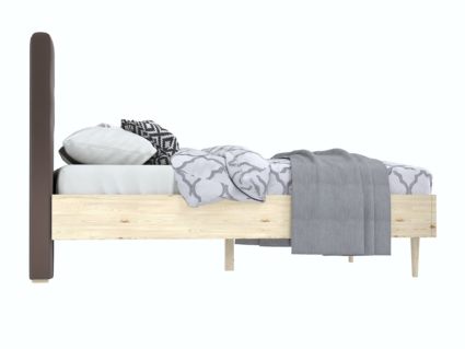 Кровать Арско Альмена Сосна/Велюр Grace 06 120х200