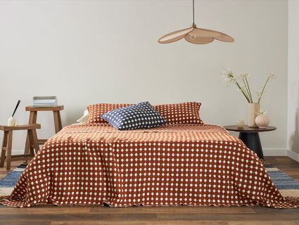 Покрывало Tkano Essential Polka dots карамельное 180х250