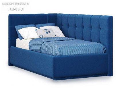 Кровать Nuvola Sabina угловая Velutto 26 (с подъемным механизмом) 200х200