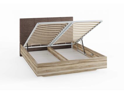 Кровать Сонум Victoria Ясмунд + Кашемир Бежевый (с подъемным механизмом) 90х200