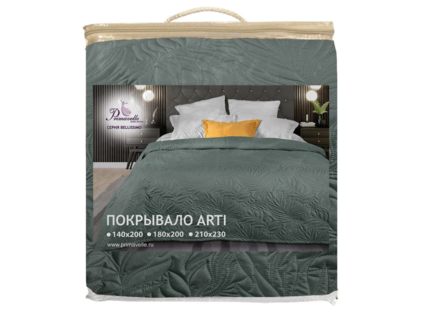 Покрывало Primavelle Arti Листья графит