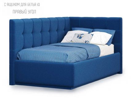 Кровать Nuvola Sabina угловая Velutto 26 (с подъемным механизмом) 200х200