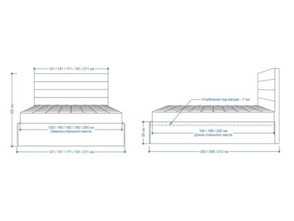 Кровать Lonax Кармела велюр Dolly-2 120х200