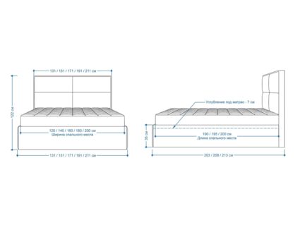 Кровать Lonax Марселла велюр Dolly-1 140х190