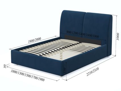 Кровать Арско Бекка Велюр Grace 13